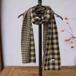 Cotton Linen Classic Tartan Scarf