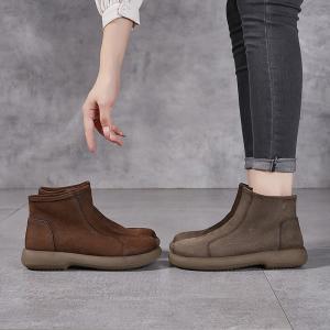 Platform Slip-On Ankle Boots