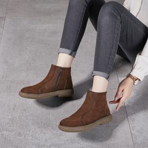 Platform Slip-On Ankle Boots