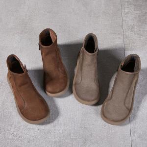 Platform Slip-On Ankle Boots
