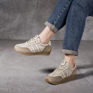 Suede Leather Patchwork 90s Trainers for Women