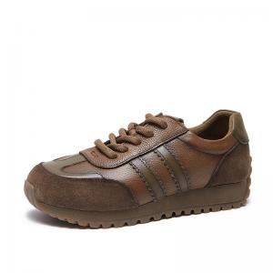 Suede Leather Patchwork 90s Trainers for Women