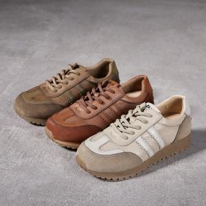 Suede Leather Patchwork 90s Trainers for Women