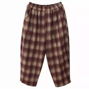Classic Plaid Wool Tweed Pants