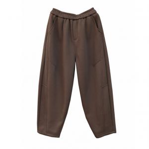 Fleeced Lining Winter Plain Cotton Sweat Pants