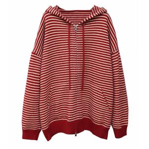 90s Fashion Front Zip Cotton Knitted Hooded Jacket