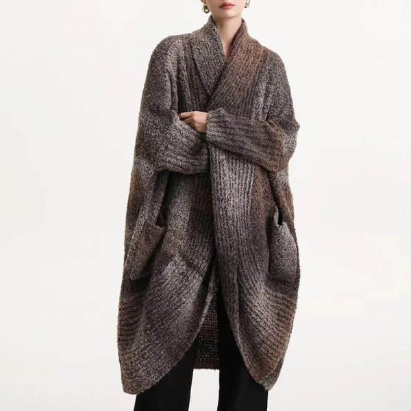 Gypsy Style Wool Blend Midi Cocoon Coat