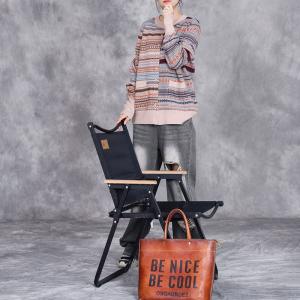 Elegant Totem Printed Short Sweater Cardigan