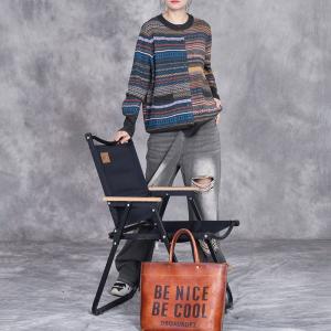 Elegant Totem Printed Short Sweater Cardigan