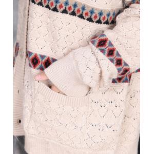 Senior Women V-Neck Oversized Striped Cardigan