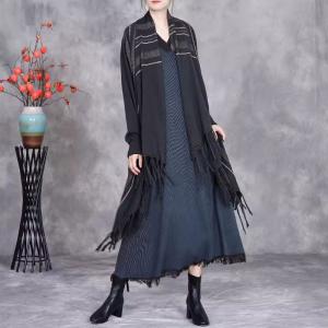 Lazy Day Asymmetrical Tassel Shawl Cardigan