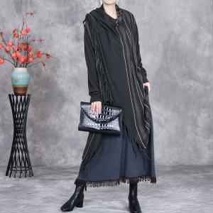Lazy Day Asymmetrical Tassel Shawl Cardigan
