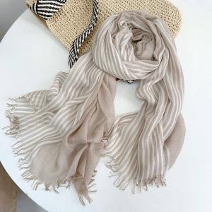 Soft Modal Striped Wrap Scarf