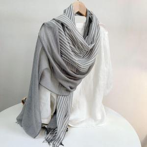 Soft Modal Striped Wrap Scarf