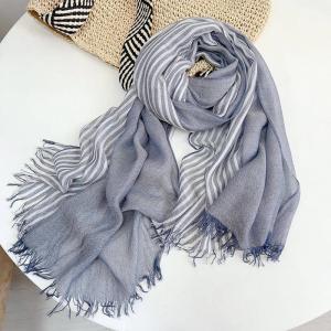 Soft Modal Striped Wrap Scarf