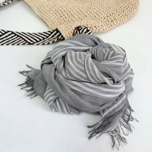 Soft Modal Striped Wrap Scarf