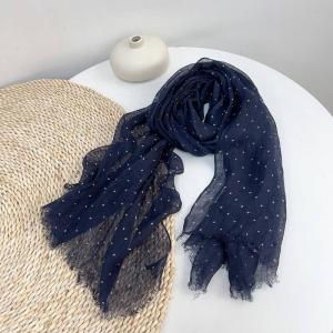 Boho Style Polka Dot Flax Scalf