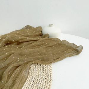 Boho Style Polka Dot Flax Scalf