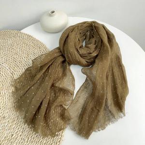 Boho Style Polka Dot Flax Scalf