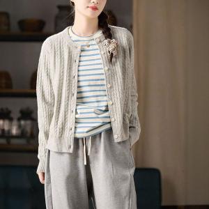 Blue Striped Long Sleeves Casual T-shirt