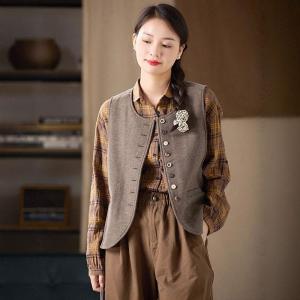 Preppy Style Yellow Gingham Shirt for Women