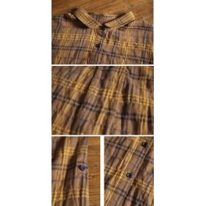 Preppy Style Yellow Gingham Shirt for Women