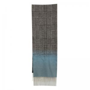 Winter Woolen Blue and Houndstooth Scarf