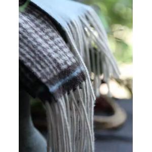 Winter Woolen Blue and Houndstooth Scarf