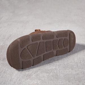 Wool Lining Cowhide Platform Boots for Women