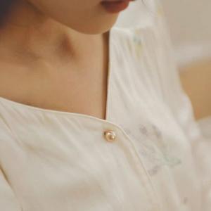 Beads Buttons Printed Long Loungewear Sets