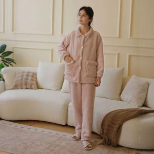 Fleeced Lined Polo Neck Winter Oversized Pajamas Sets