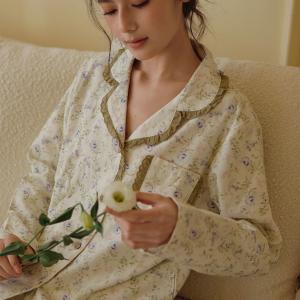 Lace Petal Collar Cotton Cozy Floral Nightgowns