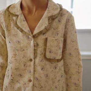 Lace Petal Collar Cotton Cozy Floral Nightgowns