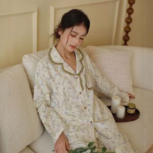 Lace Petal Collar Cotton Cozy Floral Nightgowns