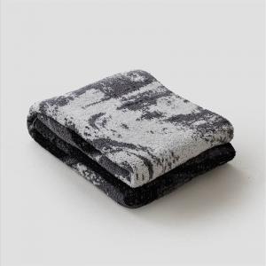 90s Fashion Modern Printed Gray Minimalist Blanket
