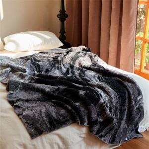 90s Fashion Modern Printed Gray Minimalist Blanket