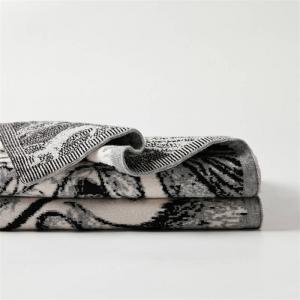 Animals Patterned Black Knitted Blanket Throw