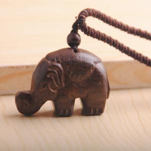 Original Handmade Wooden Carved Pendant Necklace
