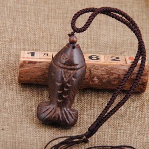 Original Handmade Wooden Carved Pendant Necklace