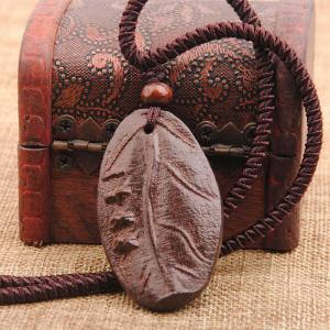 Original Handmade Wooden Carved Pendant Necklace