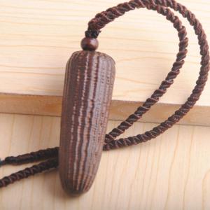Original Handmade Wooden Carved Pendant Necklace