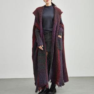 Plus Size Chunky Knit Hooded Designer Coatigan