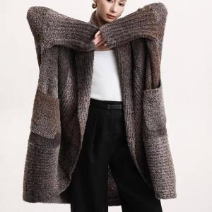 Gypsy Style Wool Blend Midi Cocoon Coat