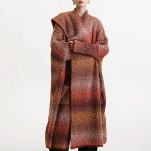 Oversized Waterfall Knitting Designer Wrap Coat