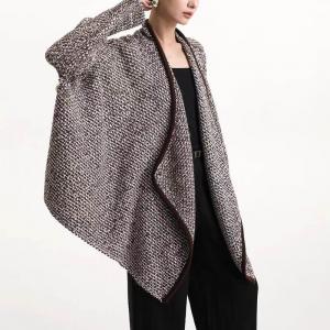 Waterfall Collar Knitted Designer Wrap Coat
