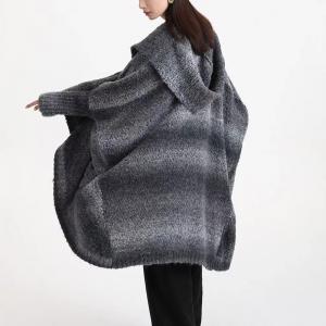 Bat Sleeves Trendy Oversized Hooded Cardigan