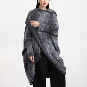 Bat Sleeves Trendy Oversized Hooded Cardigan