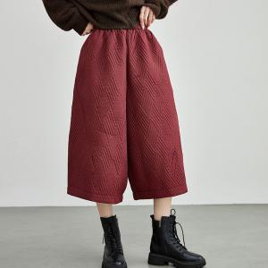 Cotton Quilted Wide Leg Culottes for Women