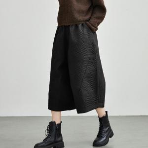Cotton Quilted Wide Leg Culottes for Women