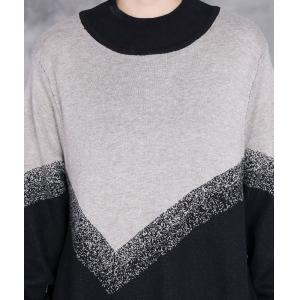 Black Contrast Loose Cashmere Knitted Dress
